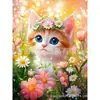 Venta Caliente Transfronteriza TEMU Pintura de Diamantes 5D Tema Animal Gato Gato Mosaico Producto Una Pieza Venta Directa de Fábrica Dropshipping