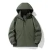 M-5XL Jaqueta Corta-Vento de Camada Única para Outono e Inverno, com Capuz, Casual, Esportiva