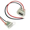 Soquete Fêmea de Pressão Direta Preenchido com Cola typec2P Transparente com Luz Luminária de Mesa Porta de Carregamento Oval Conector para Veículo Elétrico de Carro