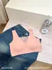 Top regata acolchoado sem costura de seda gelada para mulheres, top tubinho sexy com decote V em renda emendada, faixa confortável para o peito