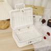Festival de Mediados de Otoño Equipaje de Almacenamiento Retro Accesorios para Fotos Caja Organizadora Caja de Almacenamiento de Ratán Pegamento Caja de Dulces para Bodas Regalo para Acompañante