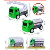 Caminhão de Transporte Pesado com Reboque de Plataforma Grande e Inercial para Crianças, Veículo de Resgate, Veículo de Engenharia, Modelo de Escavadeira Brinquedo