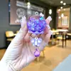 Pingente de Sino de Vento Luminoso Fofo, Chaveiro de Areia Movediça em Óleo, Pingente Exquisito para Mochila de Casal, Pingente de Cristal, Pequeno Presente