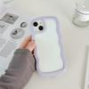 Estilo Ins Caja Transparente de Ola Grande Adecuada para Apple 17Pro 13/14 Airbag Anti-Caída Dos en Uno Caja para Teléfono Móvil Se 15