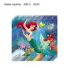 En stock Vajilla de la Sirenita Ariel Suministros para Fiesta Infantil Cumpleaños Vaso de Papel Plato de Papel Servilleta de Papel Mantel Suministros Decorativos