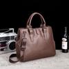 Portafolio Portátil Vintage para Hombre Bolso Casual Cruzado Cuero Crazy Horse Bolso para Hombre Bolso de Hombro Horizontal Bolso para Hombre Moderno Estilo Coreano