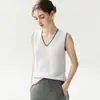 Sentido del diseño francés~Conjunto de dos piezas de punto con cuello de cachemira, bordes de contraste blancos, temperamento de nicho, top versátil para mujer