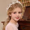 Corona de Guirnalda de Flores para Niñas Diadema Corona de Princesa Infantil Adorno para el Cabello de Cumpleaños para Niña Accesorio para el Cabello de Dama de Honor