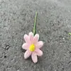 Flor de Cabeza Terminada en Palo Retorcido, Flor Hecha a Mano para Decoración del Hogar, Accesorios Populares de Flor Margarita Pequeña Artificial, Materiales Florales