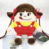 Bolsa Transversal de Pelúcia Fofa de Desenho Animado Japonês e Coreano Bolsa de Celular de Camada Dupla Mini Carteira de Moedas Bordada para Menina Estudante
