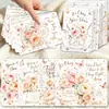 Tarjetas de autocuidado florales con mariposas en inglés de 18 piezas transfronterizas, hermosas tarjetas decorativas de mensajes de bendición para diario