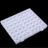 Caixa de Armazenamento Transparente para Acessórios e Ferramentas de Nail Art Compartimentada 56 Compartimentos Removível DIY Joias Bandeja de Armazenamento Multifuncional