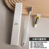 Cepillo de dientes desechable de alta gama para hotel con set de pasta de dientes, Empaque de papel de caña de azúcar ecológico, Cerdas suaves, Cabezal ancho