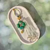 Colgante de Brocado de la Dinastía Song Terminado, Colgante para Bolso, Llavero de Coche, Colgante de Trébol de Cuatro Hojas de Doble Cara, Accesorio de Perla con Borla, Adorno Colgante
