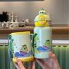 Copo de Água Infantil Personalizado de Alta Aparência, Duplo para Beber Fofo, Copo com Canudo Fofo, Copo Térmico de Aço Inoxidável 316 Anti-Queda para Crianças