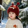 Gorro de Invierno para Bebé Estilo Coreano Gorro de Punto Grueso Cálido de Lana Lindo Súper Adorable para Niña Gorro de Punto para Niños
