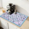 Venta Directa de Fábrica Estera Drenante de Tierra de Diatomeas, Esterilla Absorbente de Agua de Secado Rápido para Encimera de Cocina, Esterilla Antideslizante con Aislamiento Térmico para Platos de Cafetera