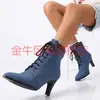 Modelo de comercio exterior de eBay 2026 otoño e invierno botines bajos estilo Martin, talla 40-43, talla grande, punta fina, cordones frontales, botines cortos para mujer