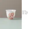 Xícara de Chá Feminina Miyan Rosa Degradê, Porcelana de Jade Gelado, Borboleta Pintada à Mão, Xícara de Degustação de Chá de Alta Qualidade, Xícara da Coleção de Fragrâncias para Casa