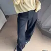 Pantalones vaqueros de maternidad de pierna ancha sueltos para mujer, adornados con pedrería negra, adecuados para otoño e invierno, nuevos pantalones largos casuales adelgazantes de talla grande 2026