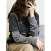 Camiseta de manga larga para mujer, moderna y elegante., (bikini falso) diseño con mangas raglán, hecho de de (de - un tipo de vellón cepillado), Interior grueso y cepillado, capa base superior, tendencia ins