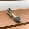 Zapatos retro de gamuza con punta cuadrada para aumentar la altura, nuevos planos de ballet versátiles para otoño, con lazo