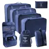 2025 Novas Sacolas Organizadoras Populares para Cosméticos, Mudança, Viagem, Conjunto de Sete Peças para Roupas, Colchas, Roupa Íntima, Desktop Atacado