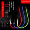 Novo Haixi charmoso azul fluorescente vermelho deslumbrante Haixi anzol de peixe farpado anzol a granel anzol explosão anzol anzol equipamento de pesca atacado