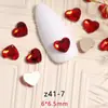 Strass Vermelho Plano para Nail Art no Atacado, Mini Strass Vermelho Olho de Cavalo Gota d'Água Plano com Formatos Irregulares, Decorações de Strass para Unhas de Estilos Mistos