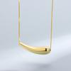 Plata de Ley S925 Huevo de Pimienta Berenjena Colgante Pequeño de Frijol Dorado Moda Japonesa y Coreana Elegante Chapado en Oro Cadena de Clavícula para Mujer de Lujo Ligero