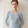 Suéter de punto 100% cachemir puro, nuevo jersey de otoño e invierno ajustado para mujer, suéter básico de color liso