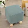 Funda elástica de cobertura total para taburete redondo pequeño, funda para taburete pequeño, funda para taburete para cambiarse los zapatos, funda para cojín de asiento, funda para taburete cuadrado pequeño
