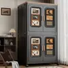Armarios de Almacenamiento Estilo Antiguo Cuidadosamente Seleccionados, Plegables para Ropa de Dormitorio y Edredones, Armarios de Almacenamiento de Armario de Combinación Simple de Gran Capacidad