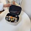 Bolsa de cosméticos de pata de gallo nueva gran capacidad portátil portátil bolsa de lavado almacenamiento estilo ins Chanel simple maquillaje