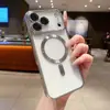 Adequado para Capa de Celular Iphone17Pro Max, Capa Magnética Transparente Galvanizada para Apple 17Air com Cobertura Protetora de Película para Lente