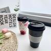 Tapa de Silicona Resistente a Altas Temperaturas de RPET Vaso Portátil Multiestilo Multicolor para Café