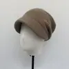 2026 Nuevo Gorro de Punto de Lana Pura Estilo Coreano para Mujer Otoño Invierno Protección para los Oídos Cálido Gorro de Lana Hace que la Cara se Vea Más Pequeña Gorro Holgado