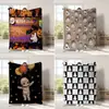 Manta de franela temática de Halloween con estampado digital, exclusiva para ventas transfronterizas, disponible para envío directo de artículos individuales, adecuada para siestas en la oficina y uso con aire acondicionado