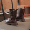 Botas de cuero para niñas 2026 nuevo estilo Botas Martin para niños para niñas mayores Botas de princesa Botas de media caña otoño e invierno para niñas