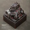 Nueva Mascota de Té de Arcilla Púrpura Estilo Chino, Sapo Dorado que Atrae la Fortuna, Se Puede Usar como Adorno de Mesa de Té, Decoración Creativa para el Hogar en Estilo Tradicional Chino