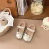 Zapatos de Cuero Lisos para Niñas 2026 Moda Otoñal Zapatos de Princesa con Lazo de Perla Zapatos de Presentación para Niños Pequeños, Medianos y Grandes