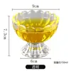Copa de cristal vaso pequeño plato para frutas salón de belleza plato para aperitivos plato de frutas tazón para postres base alta plato para mojar vinagre