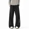 Pantalones personalizados/forrados de polar para otoño e invierno, pantalones impermeables para hombre para exteriores, marca de moda, pantalones de trabajo rectos holgados, estilo grueso