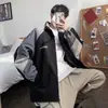 Jaqueta de Trabalho Patchwork Colorida Contrastante Nova Elegante Outono 2025 Estilo Coreano Corta-vento Tendência Jaqueta Baseball Camada Dupla para Homens