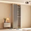 Armario de metal, estructura de acero, completamente cerrado, diseño simple, adecuado para apartamentos de alquiler, modular, engrosado, de pie, estilo abierto, para uso doméstico