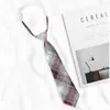Corbata Estilo Japonés Jk para Mujer, No Necesita Atarse, Estilo Perezoso, Accesorios de Uniforme de Camisa Estilo Academia, Artículos Pequeños, Corbata a Cuadros de Uniforme Escolar para Estudiantes Hombres