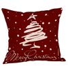 Almofada de sofá com estampa vermelha festiva de Natal, capa de almofada decorativa para sala de estar e casa de Natal