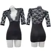 Lingerie Sexy, Uniforme Sexy de Renda, Pijamas Tentadores, Roupa Feminina de Manga Curta para Boate Sexy Plus Size