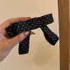 Pinza para el pelo con lazo de lunares estilo coreano para mujer, Pinza para la parte trasera de la cabeza, Pinza de resorte recta, Pasador, Accesorio para el cabello