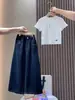 Conjunto de Primavera e Verão para Meninas 2026 Novo Conjunto Estiloso de Manga Curta para Meninas Mais Velhas com Calça Reta Conjunto de Duas Peças Tendência